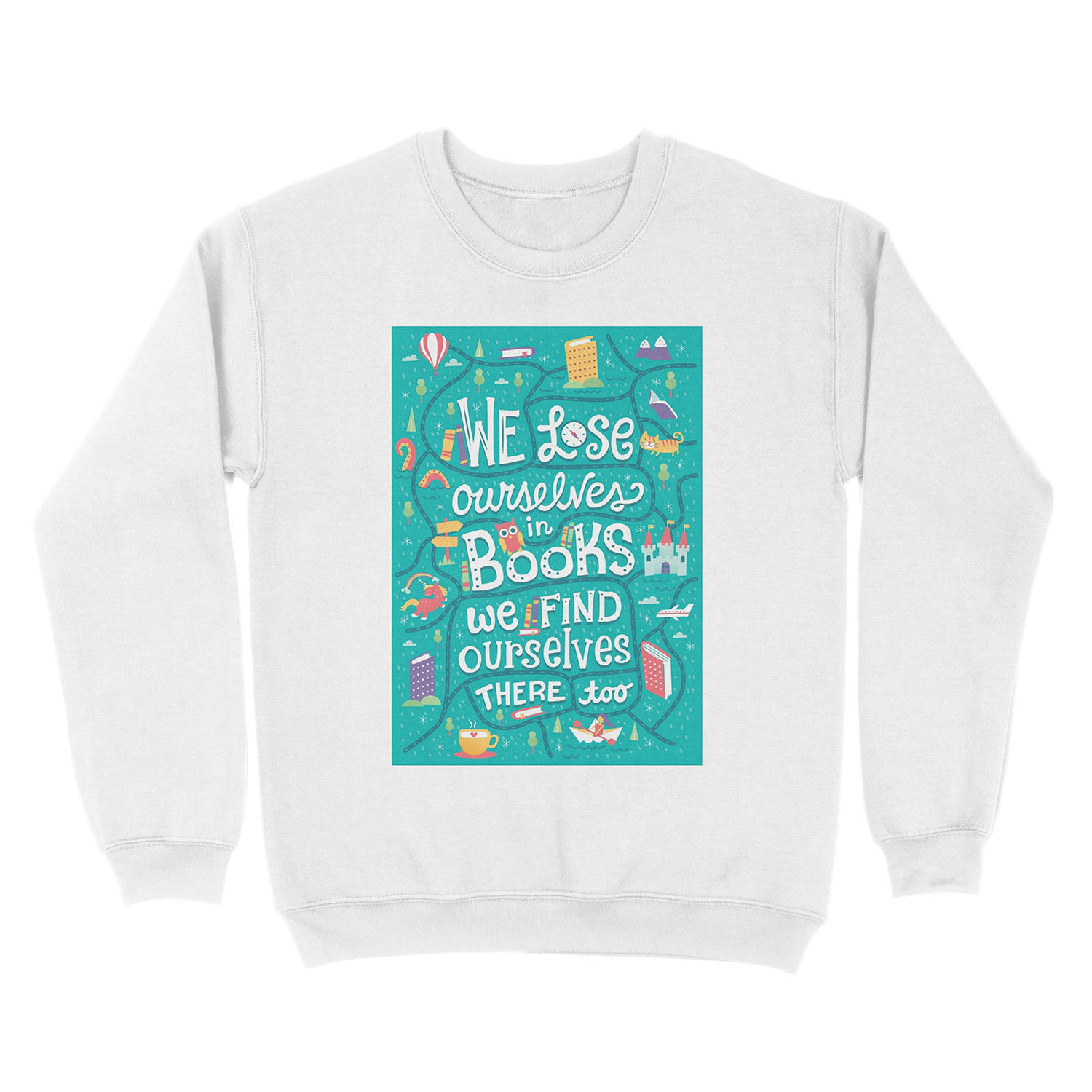 Lose ourselves in books Unisex Crewneck Sweatshirt - Image 2