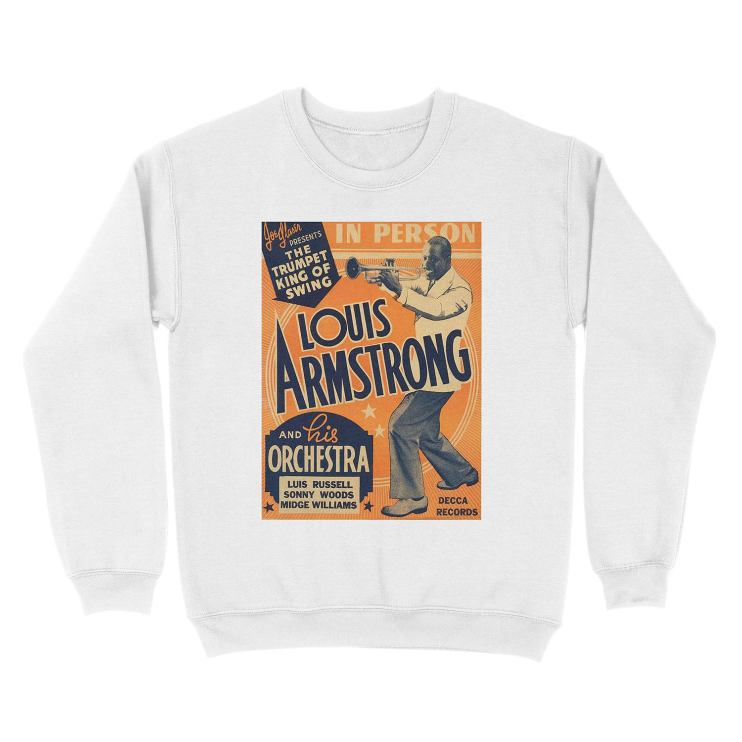 Louis Armstrong Vintage Unisex Crewneck Sweatshirt - Image 2