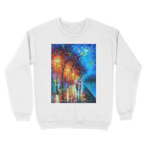 Alternative view of Love by The Lake - Leonid Afremov Unisex Crewneck Sweatshirt