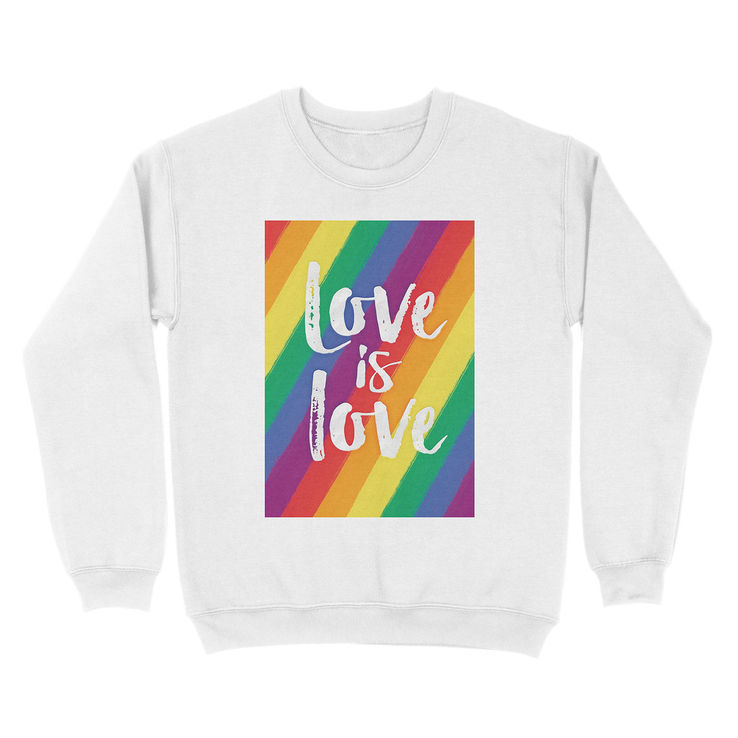 Love is love - Rainbow flag pride Unisex Crewneck Sweatshirt - Image 2