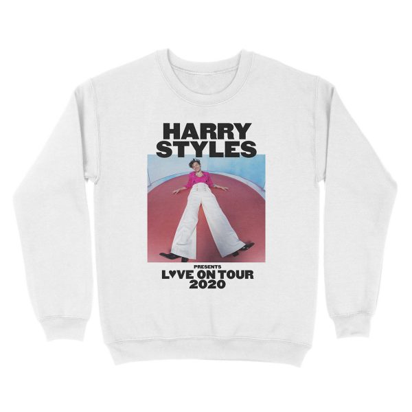 love on tour 2020 harry presents styles white cahpeko Unisex Crewneck Sweatshirt - Image 2