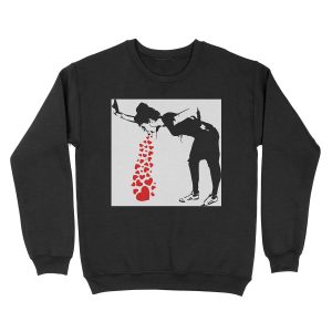 Lovesick - Banksy, Streetart Street Art, Grafitti, Artwork, Design For Men, Women, Kids Unisex Crewneck Sweatshirt