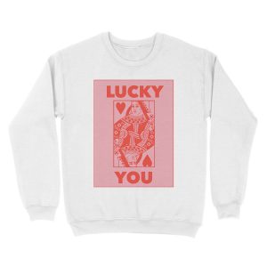 Alternative view of Lucky You Card Unisex Crewneck Sweatshirt