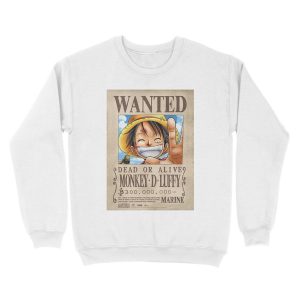 Alternative view of Luffy wanted poster Unisex Crewneck Sweatshirt