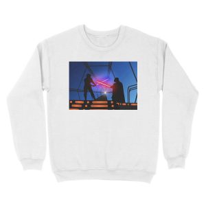Alternative view of Luke vs Vader on Bespin Unisex Crewneck Sweatshirt