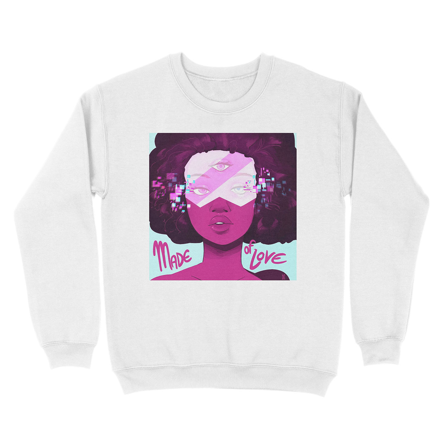 made of love Unisex Crewneck Sweatshirt - Image 2