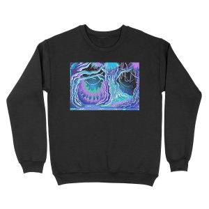 Magic Tale Blacklight Forest Background Unisex Crewneck Sweatshirt