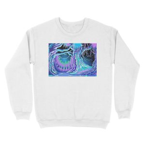 Alternative view of Magic Tale Blacklight Forest Background Unisex Crewneck Sweatshirt