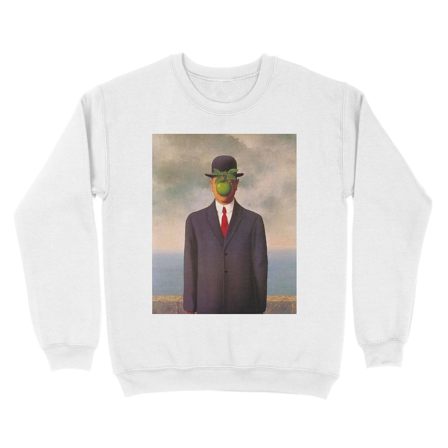 magritte surrealist art shirt Unisex Crewneck Sweatshirt - Image 2