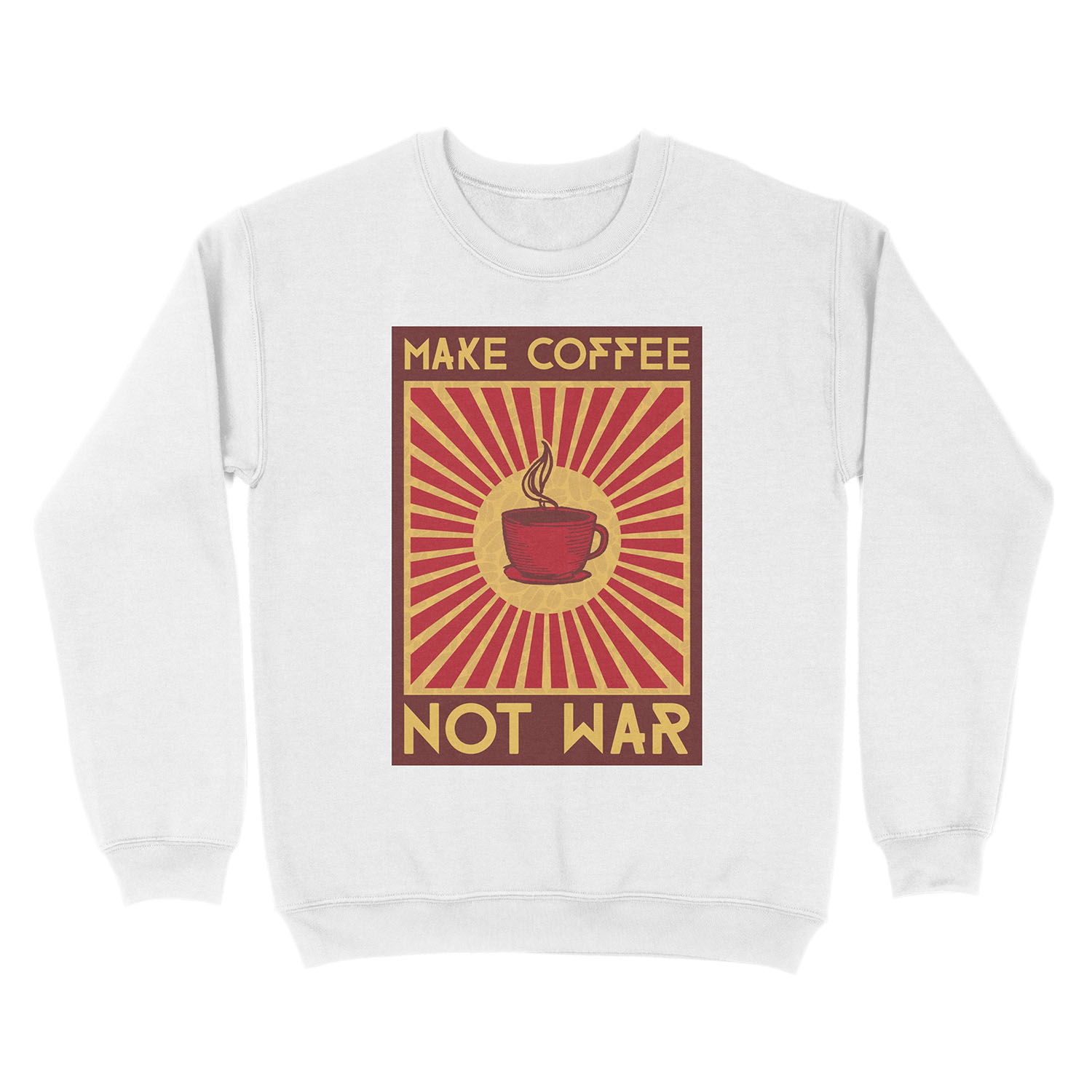 Make coffee not war Unisex Crewneck Sweatshirt - Image 2