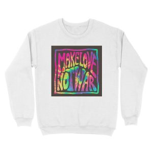 Alternative view of Make Love Not War ~ Tie Dye Unisex Crewneck Sweatshirt