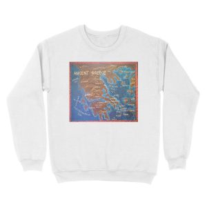 Alternative view of Map of Ancient Greece Unisex Crewneck Sweatshirt