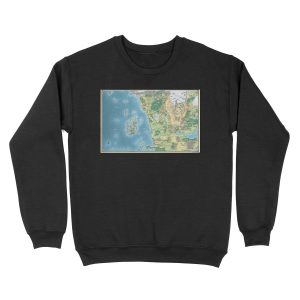 Map of the sword coast Unisex Crewneck Sweatshirt