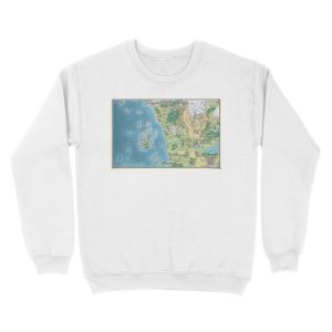 Alternative view of Map of the sword coast Unisex Crewneck Sweatshirt