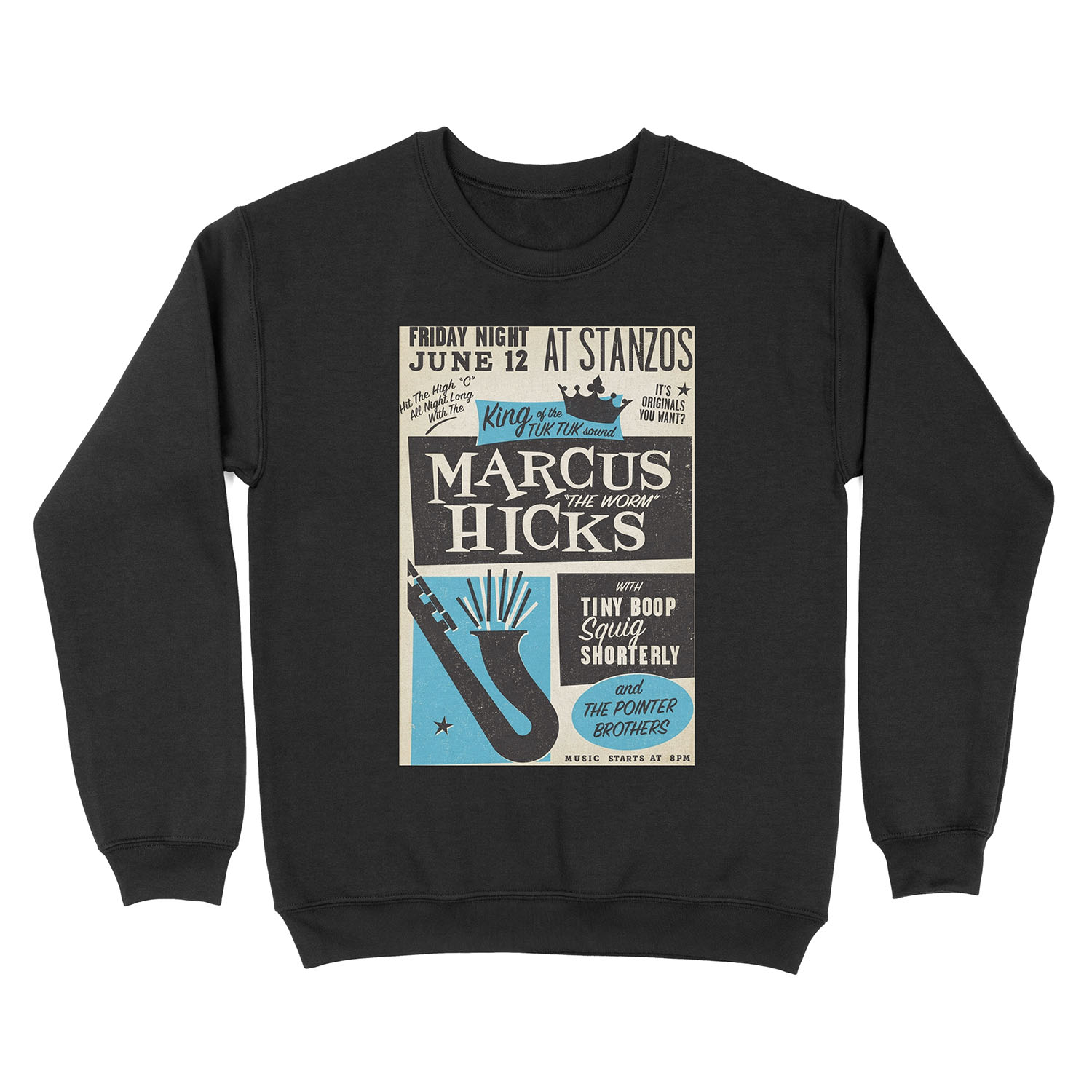 Marcus "the worm" Hicks concert poster Unisex Crewneck Sweatshirt