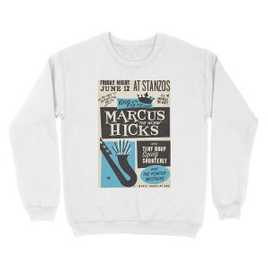 Alternative view of Marcus "the worm" Hicks concert poster Unisex Crewneck Sweatshirt