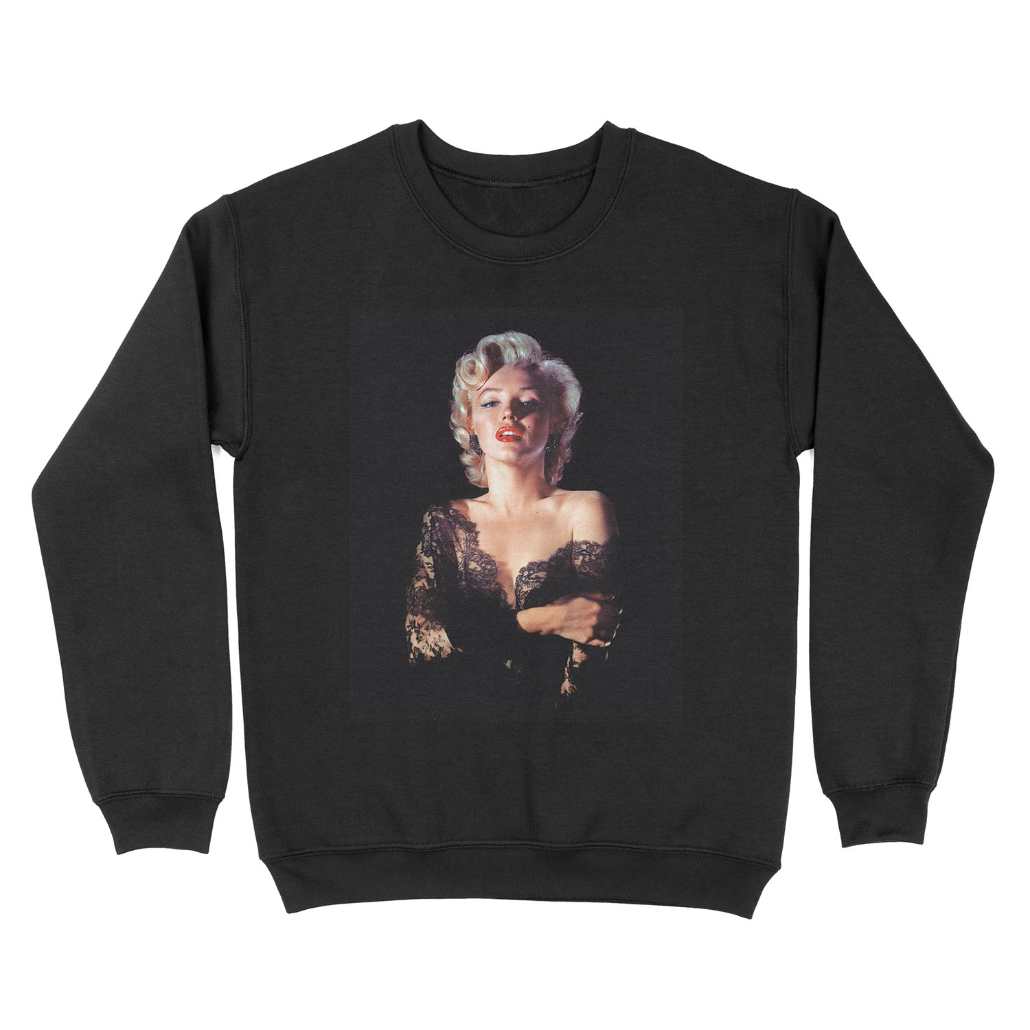 Marilyn Monroe in Lace Unisex Crewneck Sweatshirt