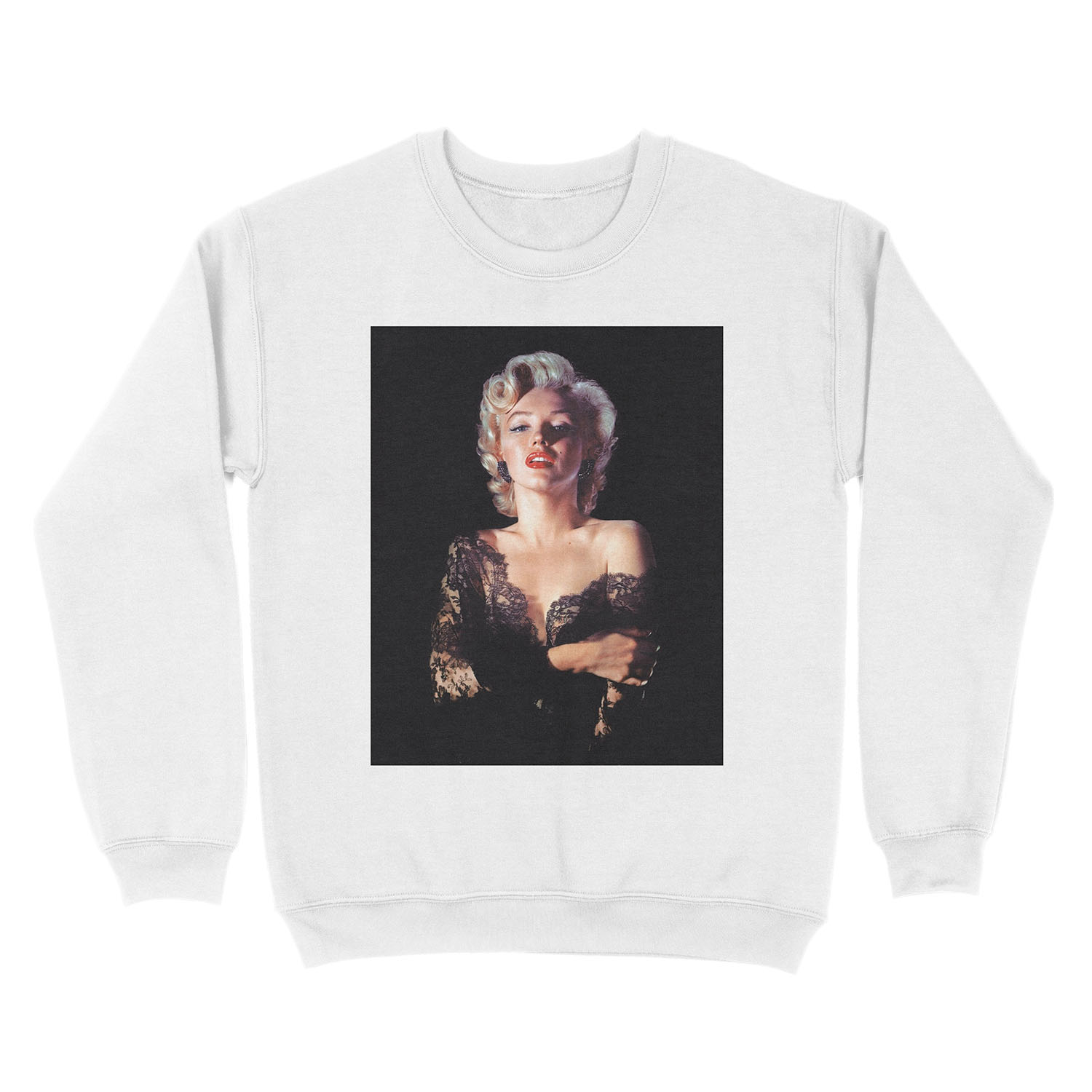 Marilyn Monroe in Lace Unisex Crewneck Sweatshirt - Image 2