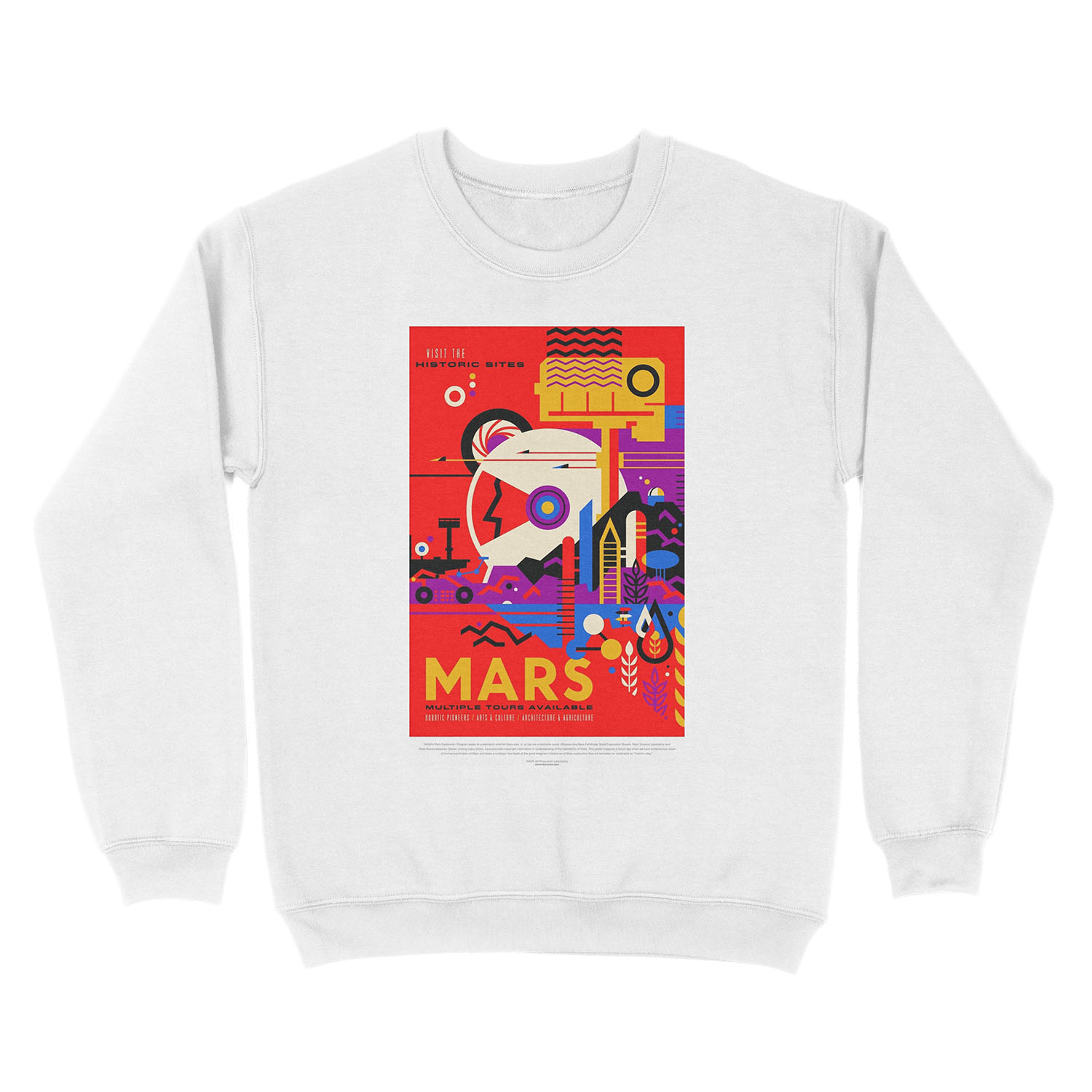 Mars - NASA/JPL Travel Unisex Crewneck Sweatshirt - Image 2