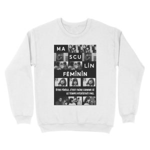 Alternative view of Masculin Féminin (1966 film) Jean Luc Godard Unisex Crewneck Sweatshirt