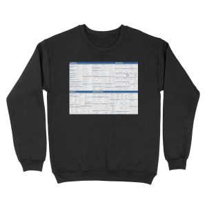 Math Formula Sheet - Blue Unisex Crewneck Sweatshirt