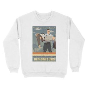 Alternative view of MATH SAVES LIVES Unisex Crewneck Sweatshirt