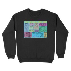 Mathematics Notation Cheat Sheet Unisex Crewneck Sweatshirt