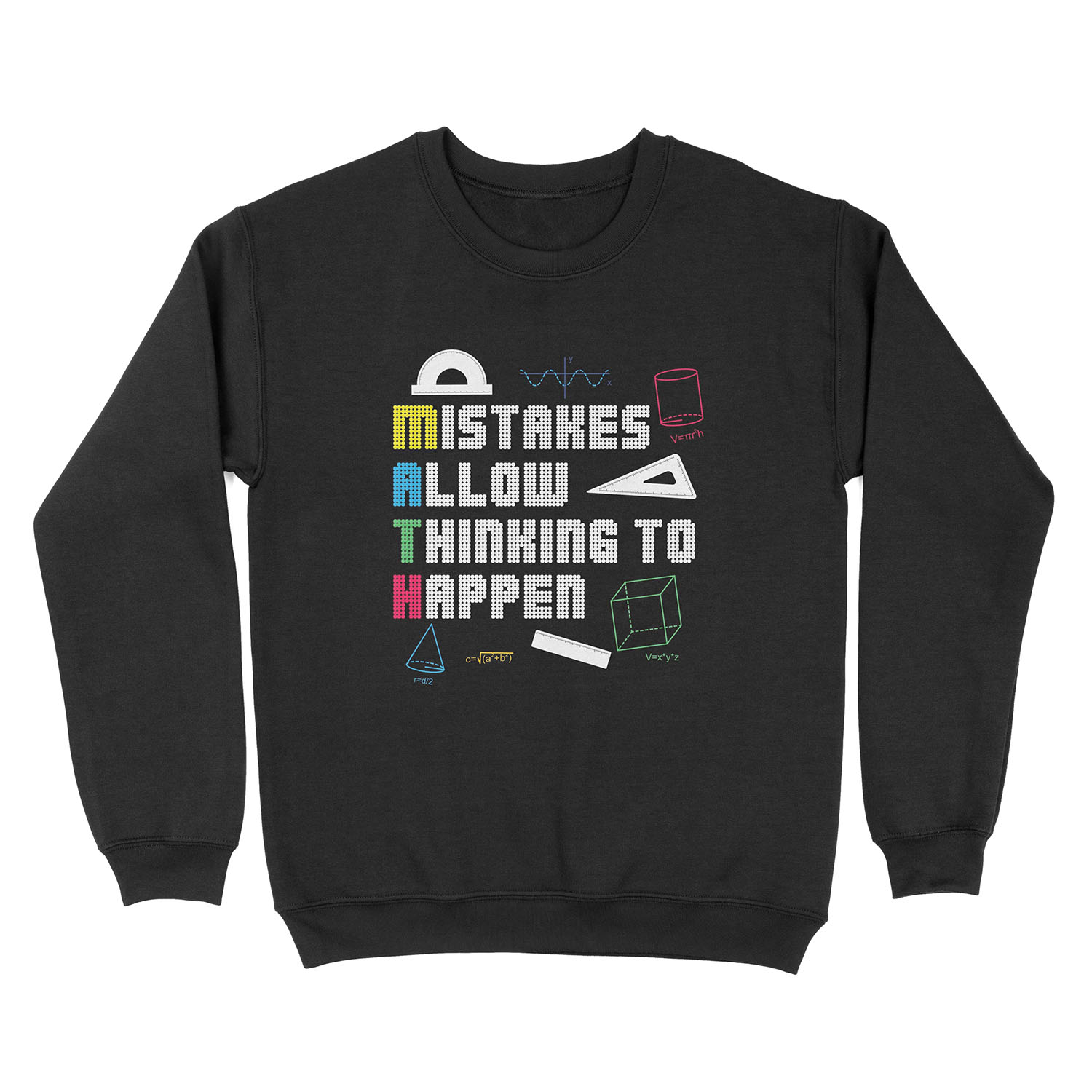 MATHS MATH: MISTAKES ALLOW THINKING TO HAPPEN POISON - FUNNY MATHS SHIRT - FUNNY MATHS TEE Unisex Crewneck Sweatshirt
