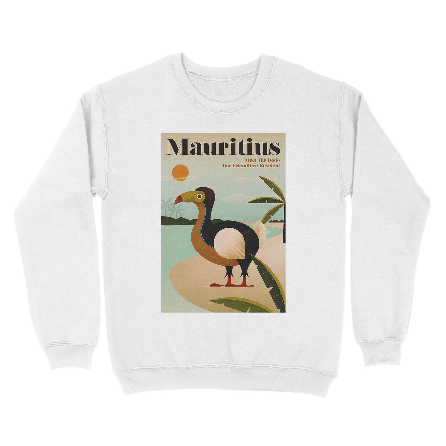 MAURITIUS; Vintage Travel and Tourism Print Unisex Crewneck Sweatshirt - Image 2