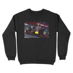 Max Verstappen during the Grand Prix at Baku 2019 Unisex Crewneck Sweatshirt
