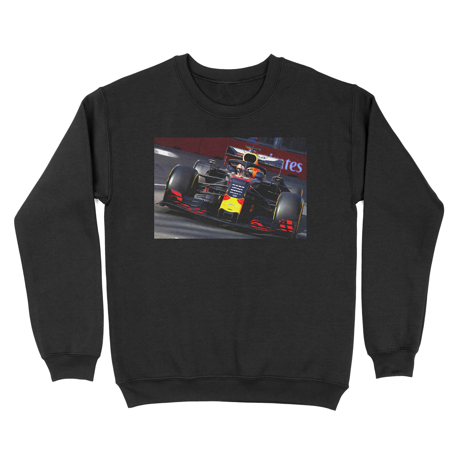 Max Verstappen during the Grand Prix at Baku 2019 Unisex Crewneck Sweatshirt