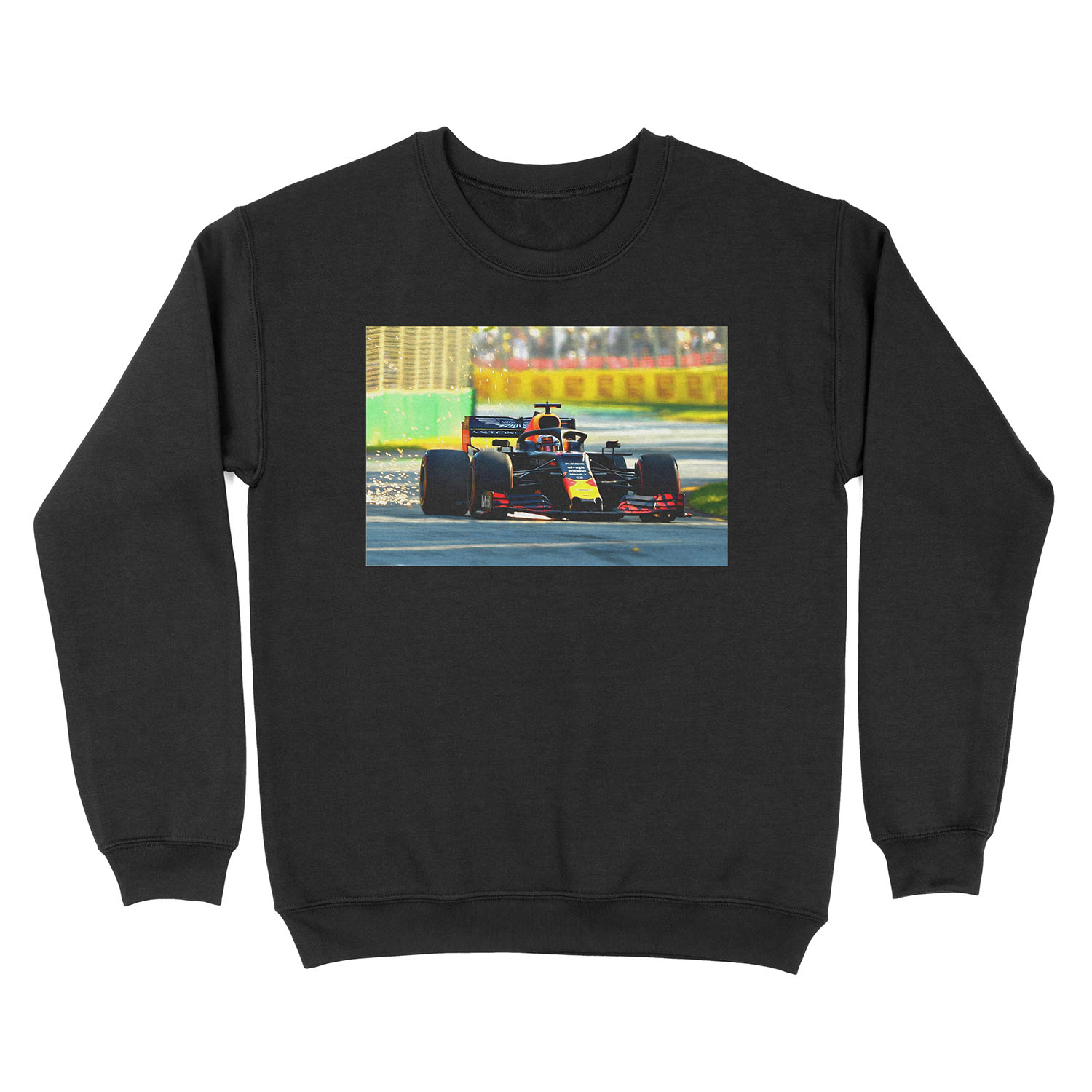 Max Verstappen racing in the 2019 Australian Grand Prix Unisex Crewneck Sweatshirt