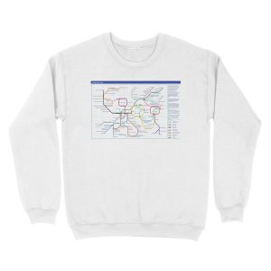 Alternative view of Metabolism - Tube Map Unisex Crewneck Sweatshirt