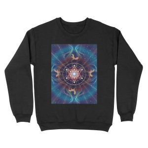 Metatron's Cube - Merkabah - Peace and Balance Unisex Crewneck Sweatshirt