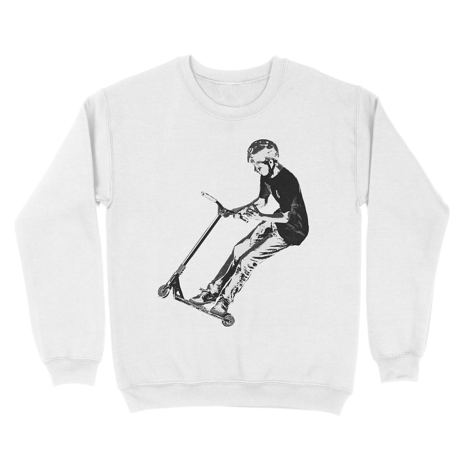 Mid-Air Turn - Stunt Scooter Move Unisex Crewneck Sweatshirt - Image 2