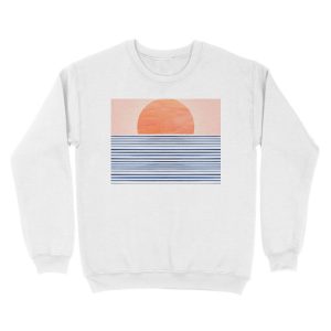 Alternative view of Mid Century Beach Sunset Design Unisex Crewneck Sweatshirt
