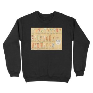 Mid Century Cocktail Suggestions Vintage Design Unisex Crewneck Sweatshirt