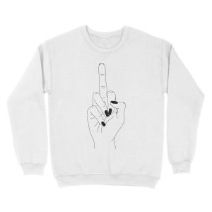 Alternative view of Middle Finger Unisex Crewneck Sweatshirt