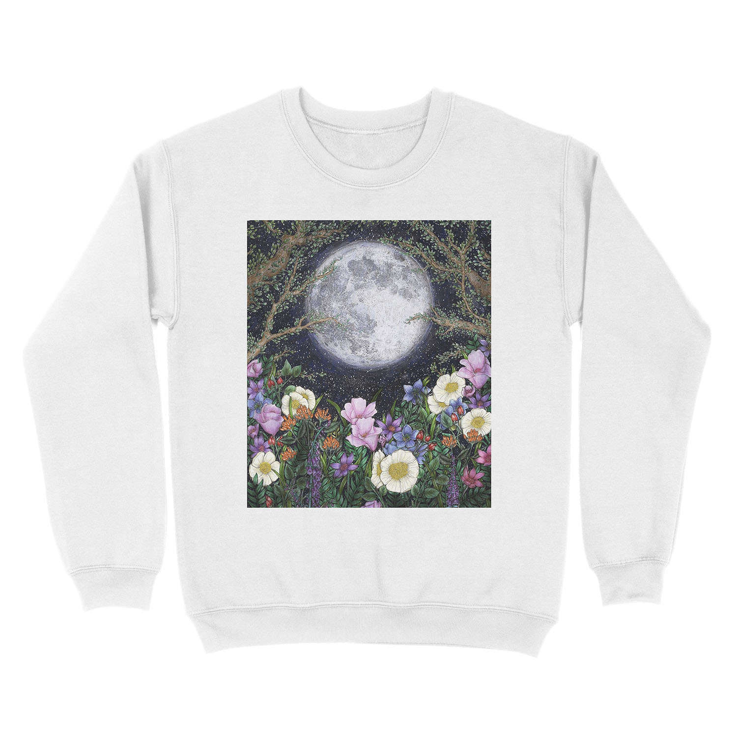 Midnight in the Garden II Unisex Crewneck Sweatshirt - Image 2