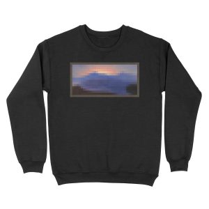 Minecraft Painting Sunset Unisex Crewneck Sweatshirt