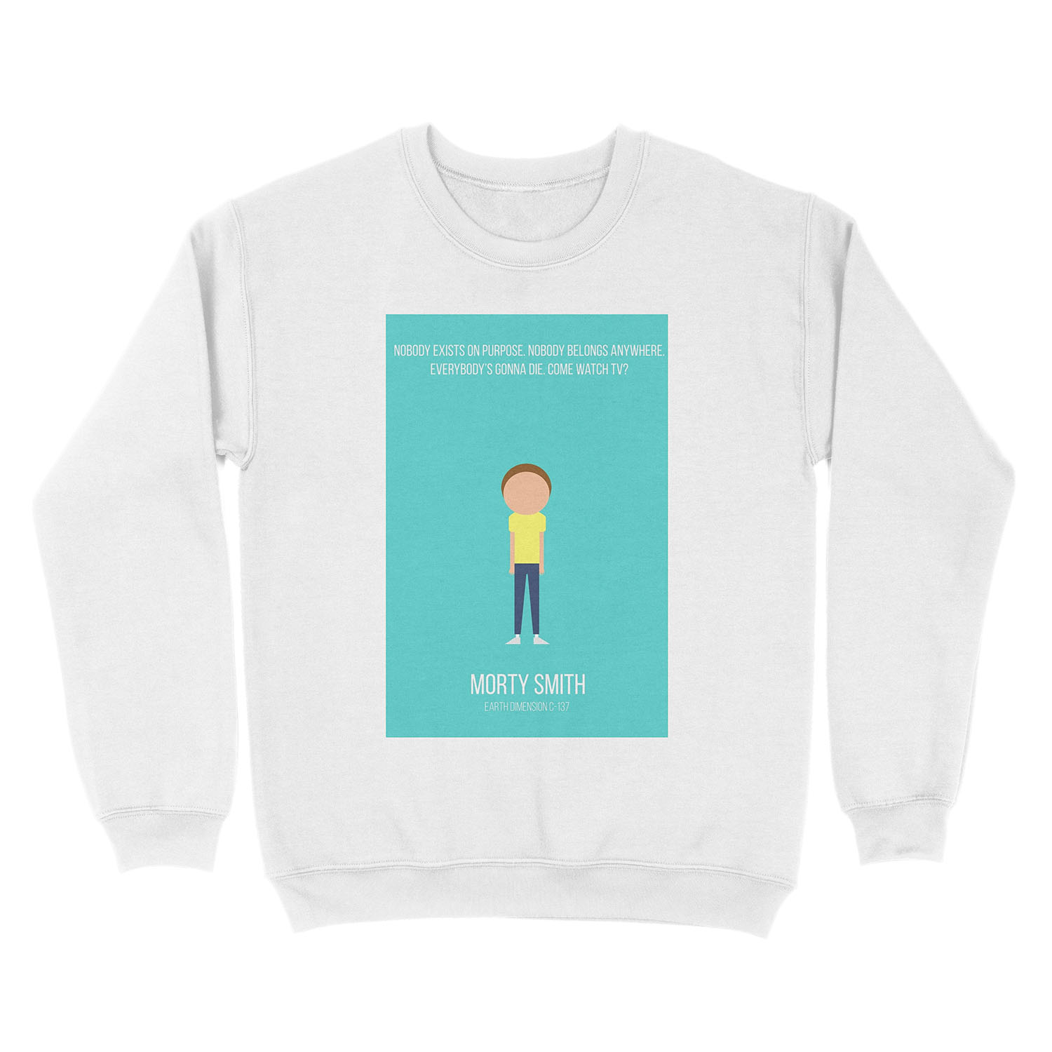 Minimalist Morty Smith Unisex Crewneck Sweatshirt - Image 2