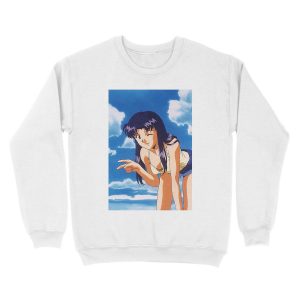 Alternative view of Misato Katsuragi Photograph Unisex Crewneck Sweatshirt