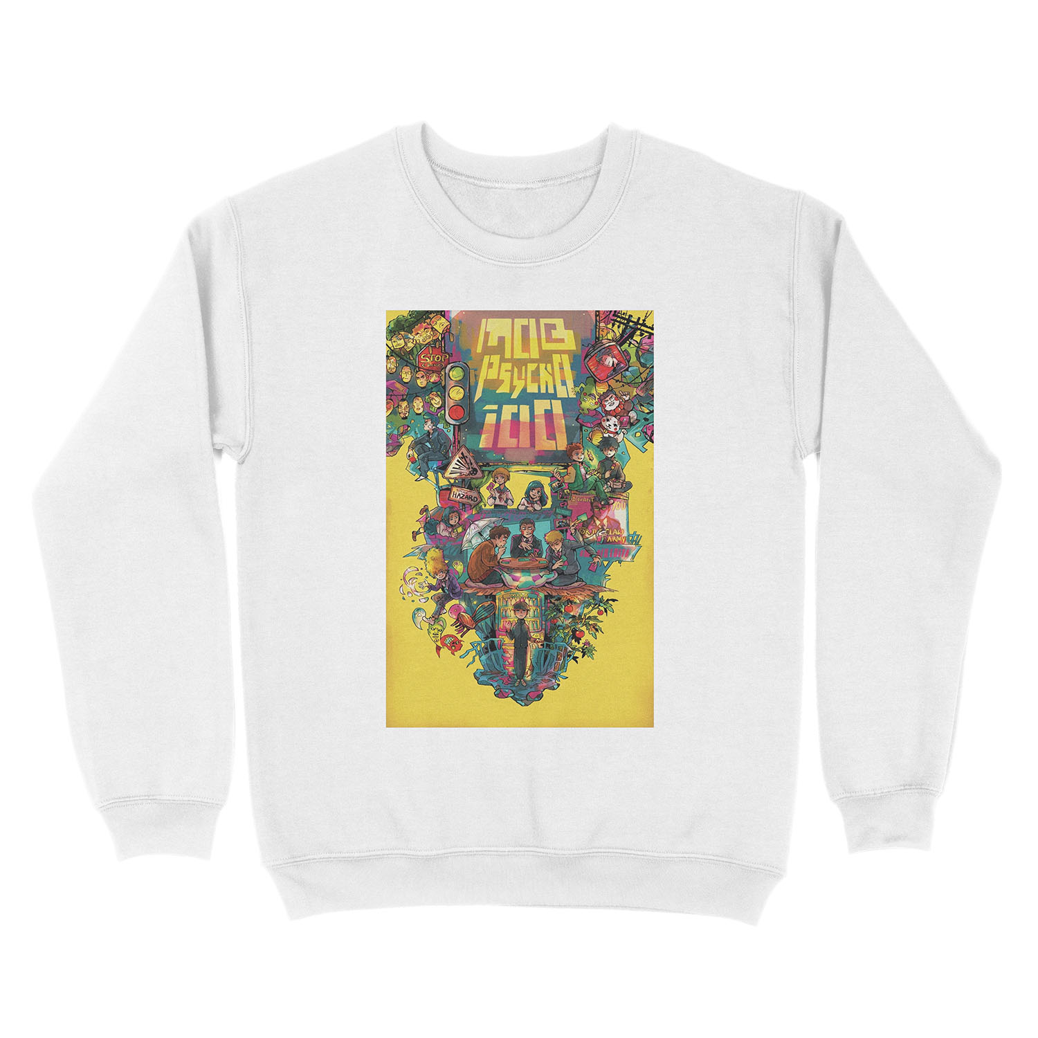 Mob Psycho 100 retro Unisex Crewneck Sweatshirt - Image 2