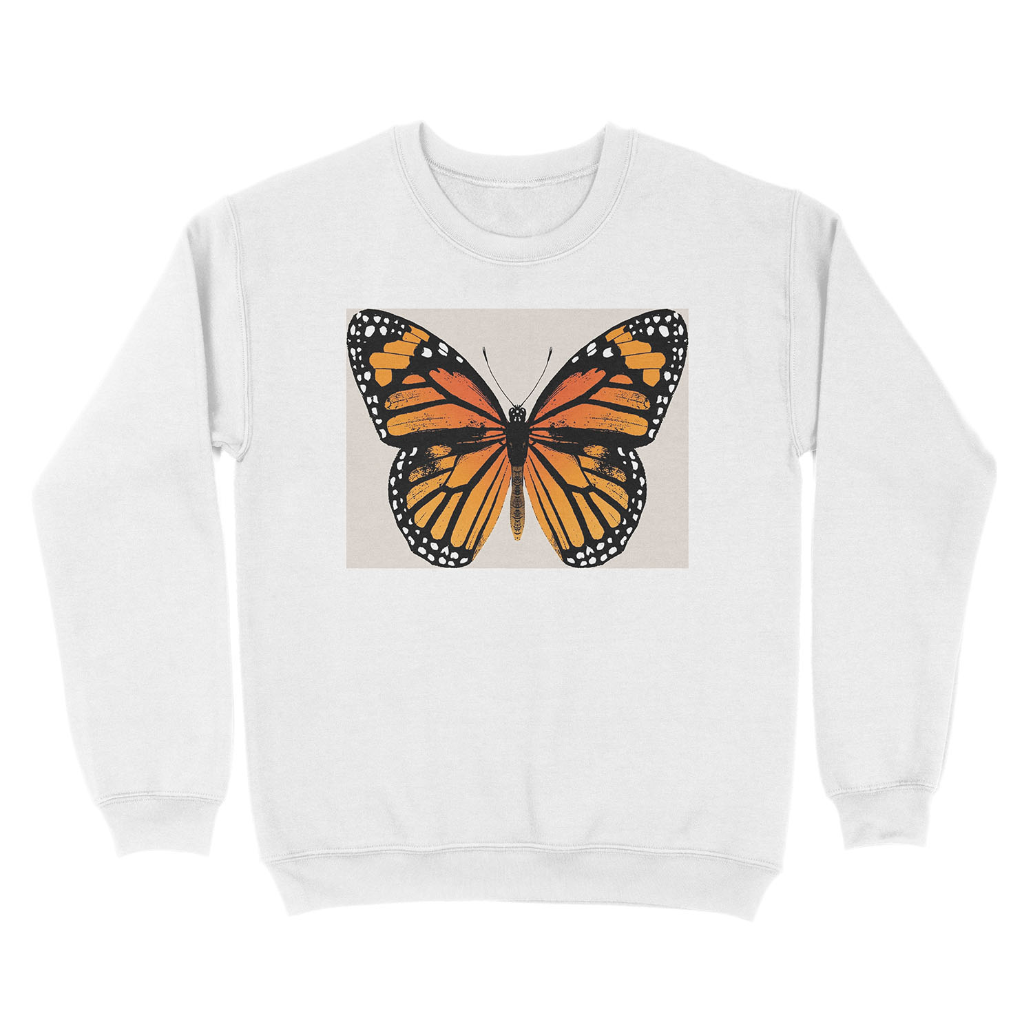 Monarch Butterfly | Vintage Butterflies | Unisex Crewneck Sweatshirt - Image 2