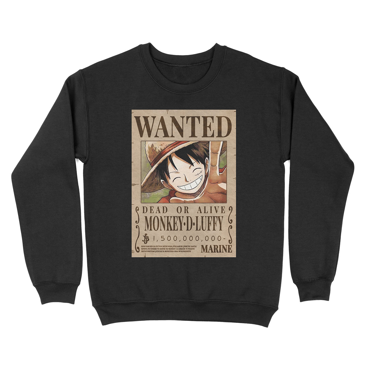 Monkey D Luffy Wanted Bounty Unisex Crewneck Sweatshirt