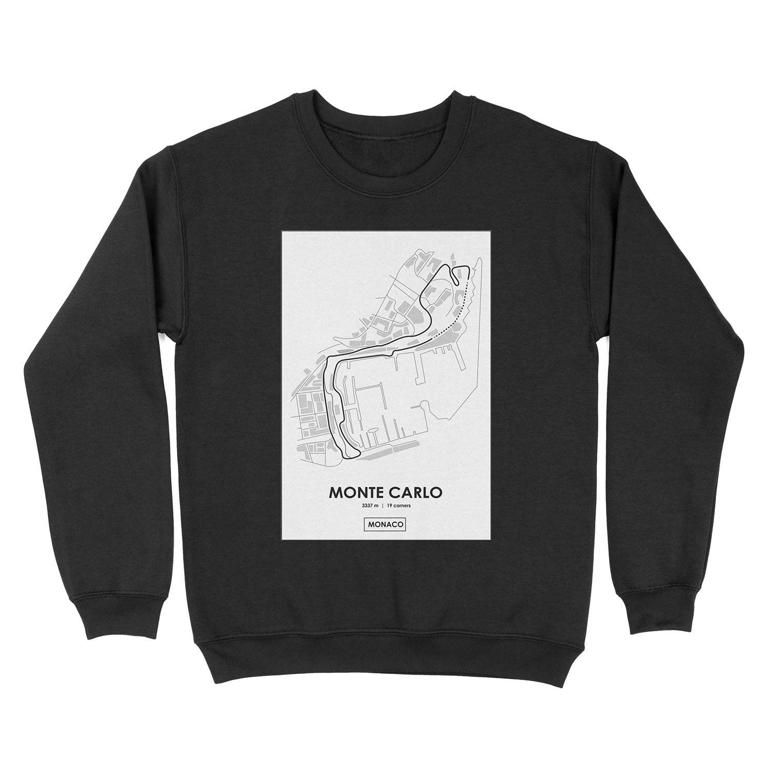 Monte Carlo - Monaco Track Map Unisex Crewneck Sweatshirt