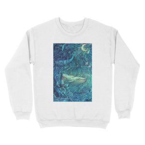 Alternative view of Moonlit Sea Unisex Crewneck Sweatshirt