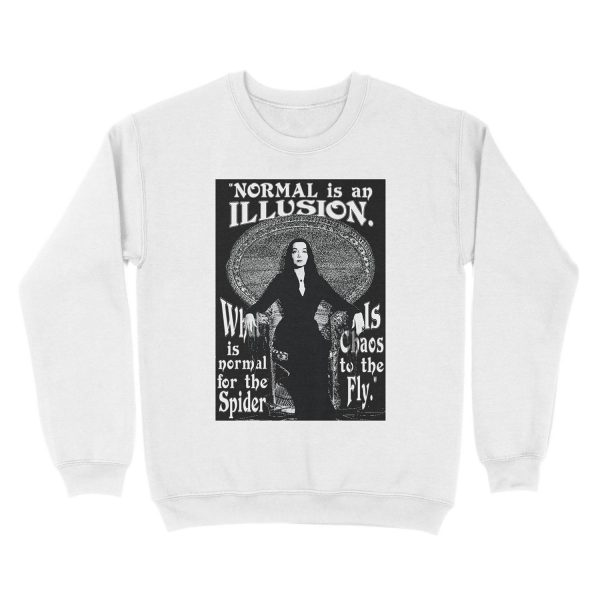 Morticia Addams-"Normal Is An Illusion..." Unisex Crewneck Sweatshirt - Image 2