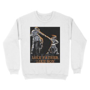 Alternative view of Motocross Dirt Bike gift - Like Father Like Son gift for dad and son Unisex Crewneck Sweatshirt