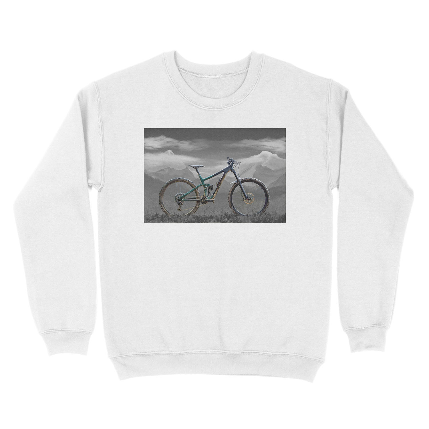 mountain bike Unisex Crewneck Sweatshirt - Image 2